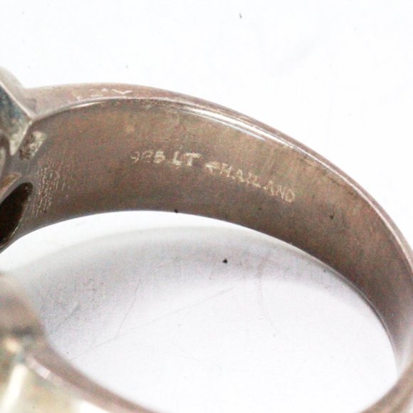 Sterling Silver MOP Lapis Peridot Amethyst Garnet Ring - Picture 5 of 5